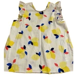 Kate Spade Women's Sleeveless Lemon Ruffled Sleeveless Oversized Summer Top S-M